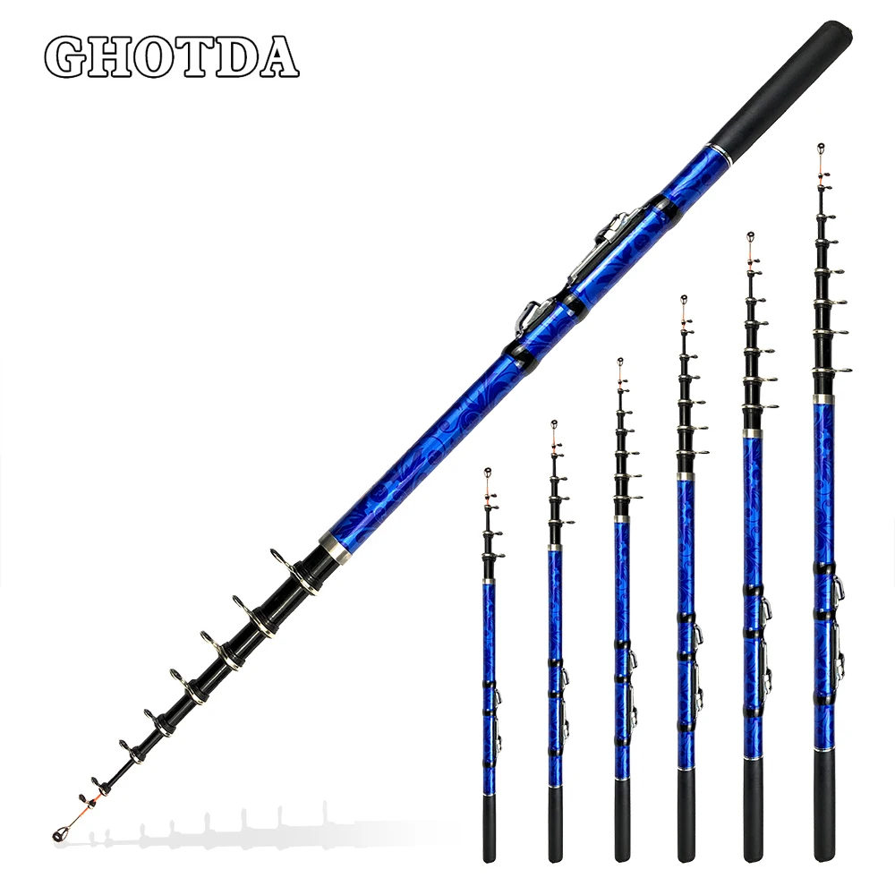 Fishing Rod Surf - GHOTDA 미니 록 낚싯대 휴대용 1.5/1.8/2.1/2.4/2.7/3.0M