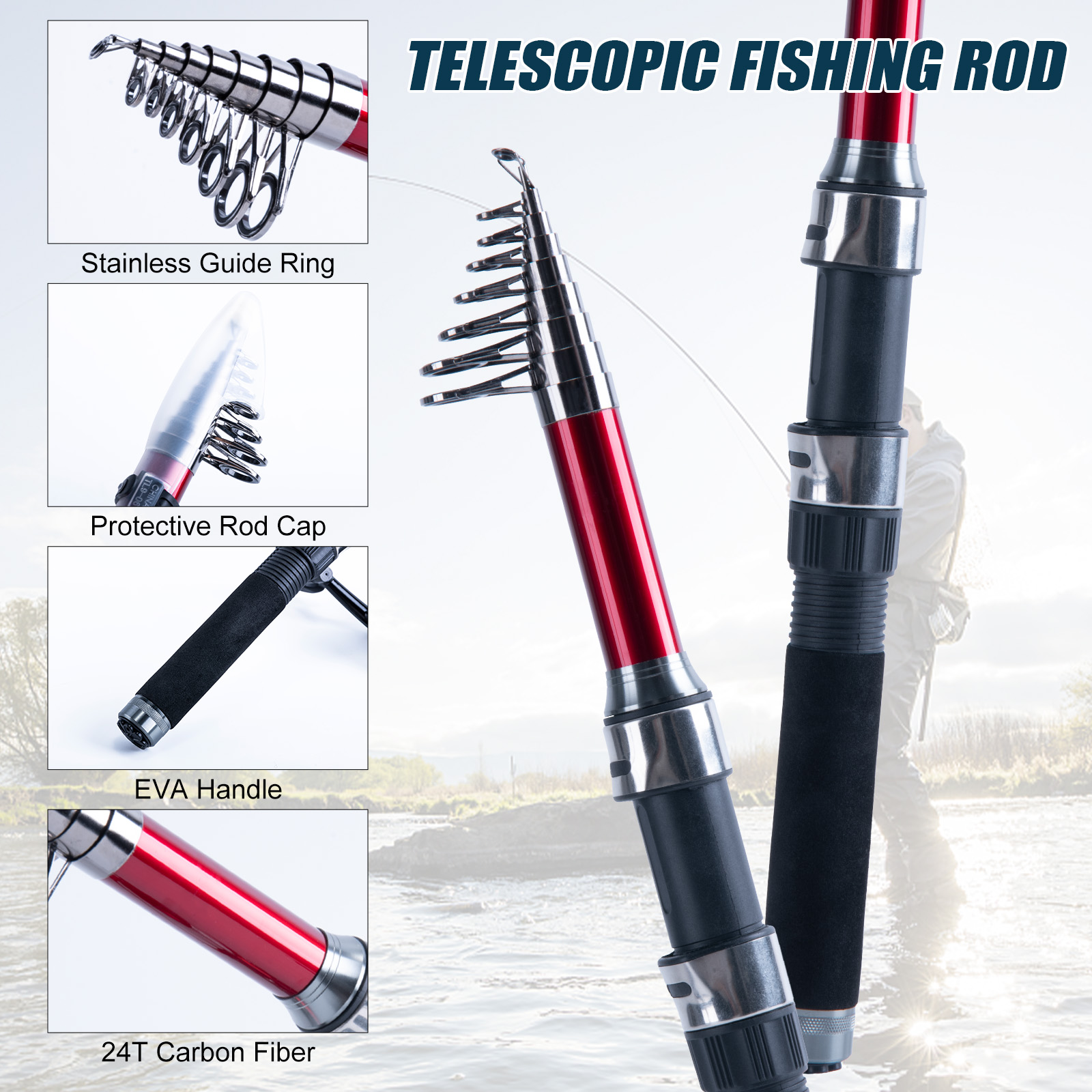 고투어 텔레스코픽 낚싯대 및 릴 콤보, 스피닝 릴, 카 - Fishing Rod Building Kit 리뷰 및 가격
