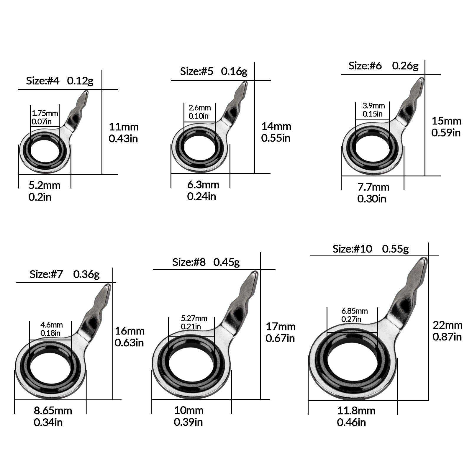 THKFISH 60개 낚싯대 가이드 도자기 링 낚시대  - Fishing Rod Tip Replacement 리뷰 및 가격