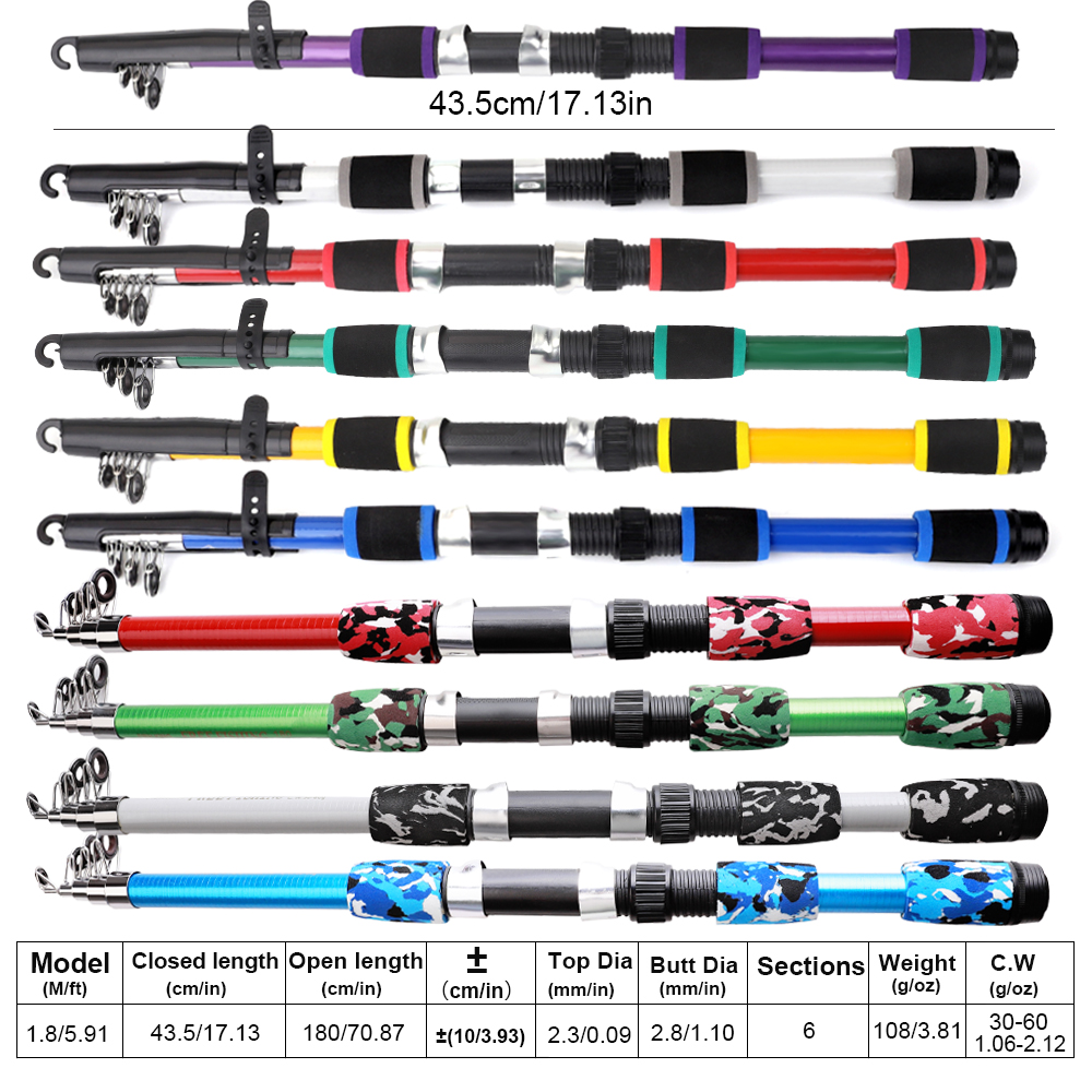 FTK 1.8m 낚싯대 및 릴 플로트 루어 세트 탄소  - Fishing Rod Combo 리뷰 및 가격