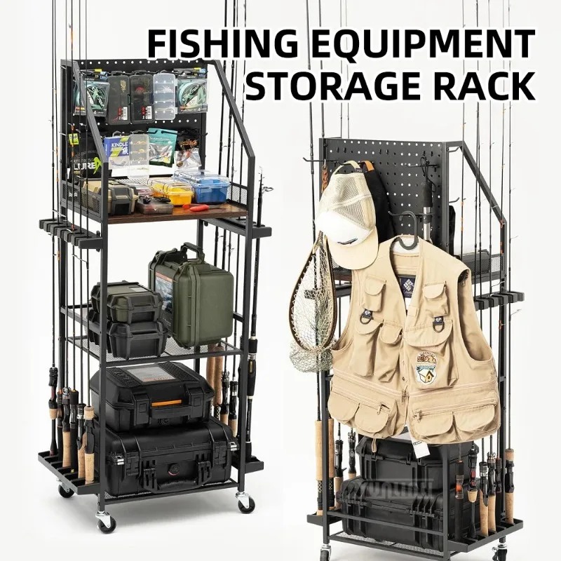 낚싯대 보관 선반, 낚싯대 릴 홀더, 총 모양의 디자인 - Fishing Rod Combo 리뷰 및 가격